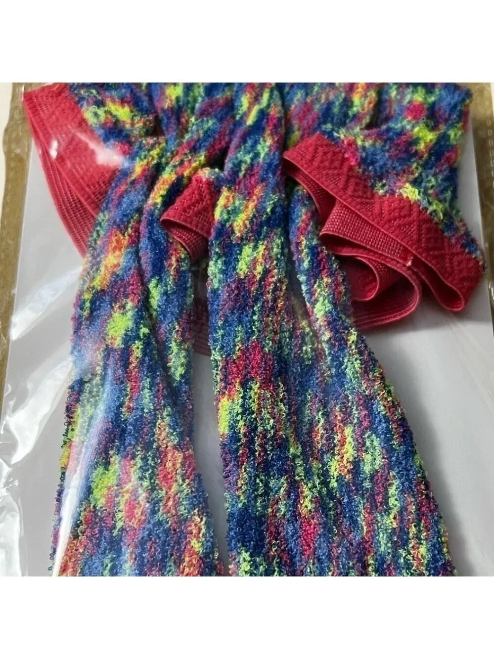 NWT Multicolor Neon Mesh Fishnet-Style Tights Pantyhose Hosiery Stockings-S/M